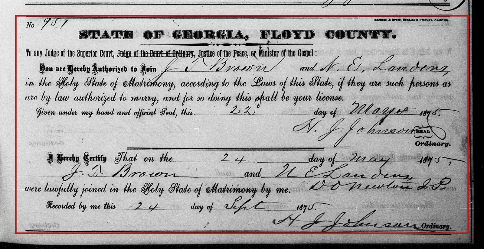 Floyd County, May 24, 1875: J